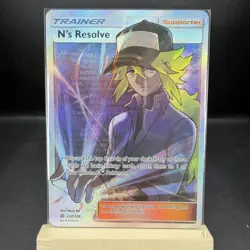 Pokemon TCG N's Resolve Full Art 232/236 Cosmic Eclipse 2019 Holo - Image 1