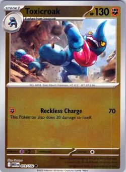 079/132 - Toxicroak Reverse Holo - Mega Evolution - Pokemon - NM/M - MEG - Image 1