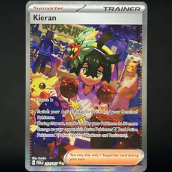 Pokemon TCG Twilight Masquerade Kieran Special Illustration Rare 218/167 NM - Image 1