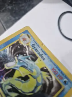 Pokemon Gyarados Holo Rare TCG Card Base Set 6/102 Vintage Slight Nick At Top - Image 3