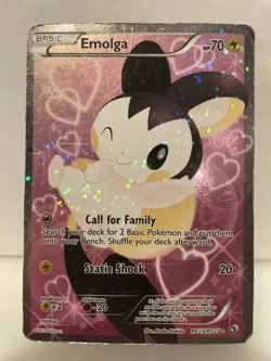 Emolga - RC23/RC25 - Full Art Ultra Rare LP, English Pokemon Legendary Treasures - Image 1