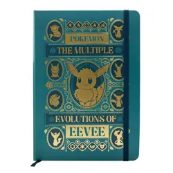 Pokemon X Natural History Museum - Eevee Teal & Gold Ruled Notebook - IN HAND - Image 1