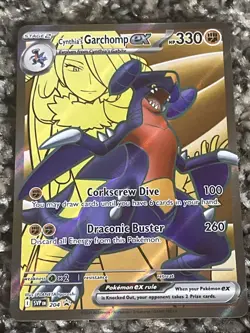 Pokemon TCG Cynthia’s Garchomp Ex 204 Destined Rivals - Black Star, Full Art - Image 1