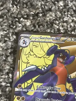 Pokemon TCG Cynthia’s Garchomp Ex 204 Destined Rivals - Black Star, Full Art - Image 5