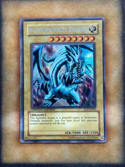 Yugioh Blue-Eyes White Dragon FL1-EN001 Secret Rare Limited Edition MP - Image 1