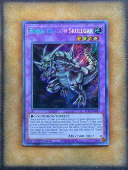 Yugioh Fossil Dragon Skullgar BLAR-EN010 Secret Rare 1st Ed NM - Image 1