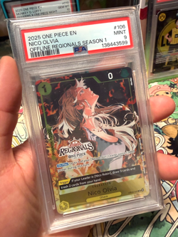 Nico Olvia OP09-106 Offline Regional Participant One Piece Promo Card PSA 9 - Image 1