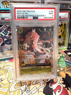 Nico Olvia OP09-106 Offline Regional Participant One Piece Promo Card PSA 9 - Image 2