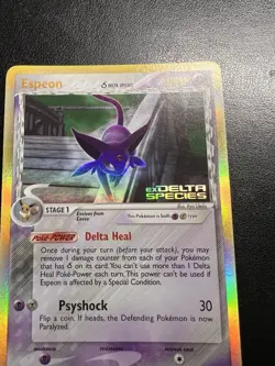 Espeon 4/113 Reverse Holo Foil Rare EX Delta Species Stamped Pokemon LP - Image 3
