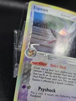 Pokemon TCG 2005 Delta Species Espeon Holo Foil Rare # 4/113 Damaged - Image 2