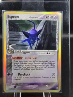 Pokemon TCG 2005 Delta Species Espeon Holo Foil Rare # 4/113 Damaged - Image 4