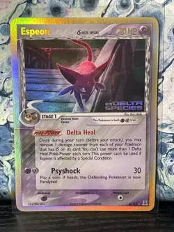 Pokemon Card - Espeon Delta Species 4/113 Reverse Holo Rare Stamped - Image 1