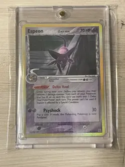 Pokemon TCG Espeon Holo Rare Reverse Holo Card 4/113 EX Delta Species - Image 1