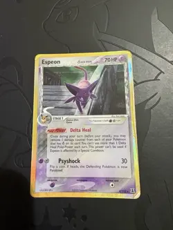 Pokemon TCG Espeon HP/Damaged 4/113 EX Delta Species Holo Rare - Image 1