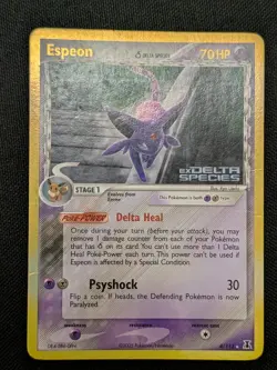 Espeon 4/113 EX Delta Species Stamped Reverse Holo Rare Pokemon Card 2005 LP- - Image 1