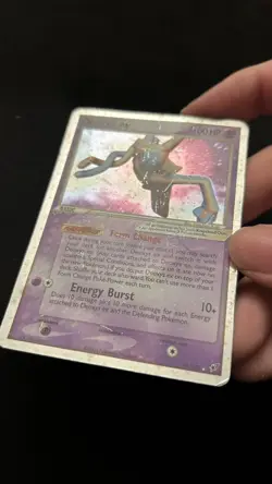 Rare Deoxys Ex 97/107 Pokemon Card HP/MP VINTAGE - Image 2