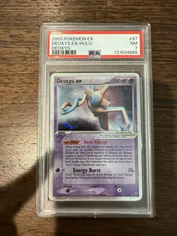 Pokemon Deoxys EX 2005 Holo Card 97/107 Deoxys PSA 7 - Image 3