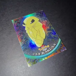 Pokemon Topps TV Animation Series 1 (Blue Logo) #14 Kakuna Rainbow Holo - Image 1