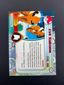 Kakuna - 14 - Pokemon 1999 Topps TV - Black Logo - NM - Image 2