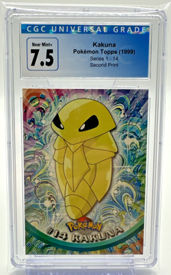 1999 Pokemon Topps Series 1 #14 KAKUNA CGC NM+ 7.5 - Image 1