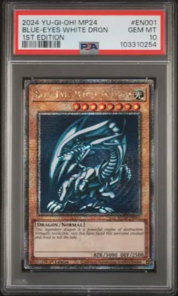2024 YU-GI-OH! MP24-25TH ANV TIN: DUELING MIRRORS BLUE-EYES WHITE DRAGON PSA 10 - Image 1