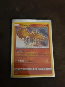 Shining Ho-Oh SM70 Holo Black Star Promo In Top Loader Sleeve With Tracking - Image 1