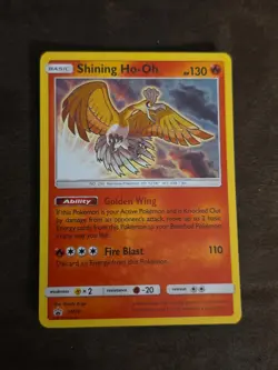 Shining Ho-Oh SM70 Holo Black Star Promo In Top Loader Sleeve With Tracking - Image 2