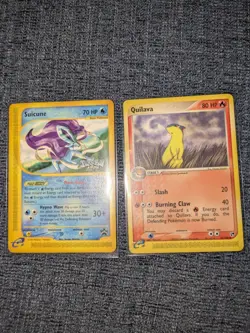 Suicune E Reader 53/53 Black Star Promo Regular Edition, Quilava 51/100 E Reader - Image 1