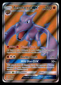 Pokemon Aerodactyl GX 224/236 Sun & Moon Unified Minds Ultra Rare Near Mint - Image 1