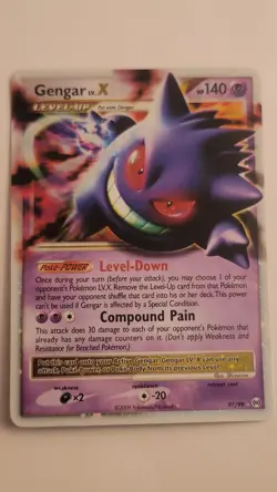Pokemon TCG Gengar LV.X Platinum Arceus Holo Ultra Rare Card 97/99 2009 Pokemon - Image 1