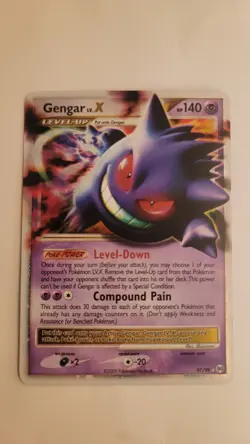 Pokemon TCG Gengar LV.X Platinum Arceus Holo Ultra Rare Card 97/99 2009 Pokemon - Image 2