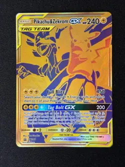 Pokemon TCG Pikachu Zekrom GX Sun & Moon SM248 Holo Promo Card NM Condition - Image 1