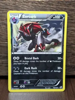 Pokemon TCG Zoroark Legendary Treasures Reverse Holo Card 90/113 2013 NM - Image 1