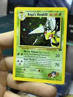 #4 Koga's Beedrill 9/132 Gym Challenge 2000 Holo Rare WOTC Pokemon Card TCG - Image 4