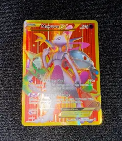 Pokemon Mewtwo EX TCG Full Art Holo Rare Card Breakthrough-Secret 164/162 - Image 1