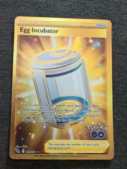 Egg Incubator 087/078 Gold Secret Rare Pokemon GO Trainer Card Mint - Image 1