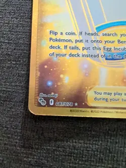 Egg Incubator 087/078 Gold Secret Rare Pokemon GO Trainer Card Mint - Image 5