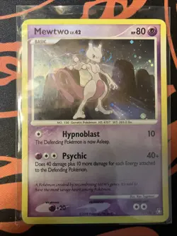 Pokemon Mewtwo TCG Holo Rare Card 11/146 Legends Awakened Swirl! LP - Image 1