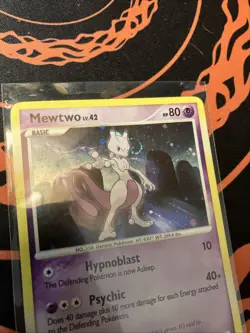 Pokemon Mewtwo TCG Holo Rare Card 11/146 Legends Awakened Swirl! LP - Image 3