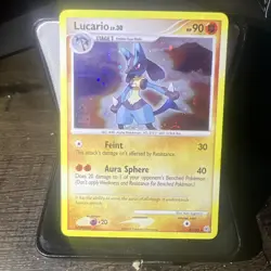 Pokemon TCG Lucario Holo Rare Card 6/130 Diamond and Pearl 2007 - Image 1