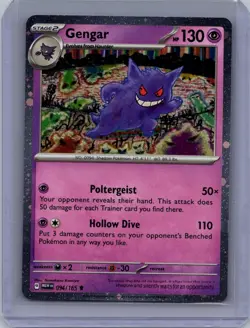 Gengar 094/165 151 Sam’s Club Cosmo Holo Promo Pokemon Scarlet & Violet Card - Image 1