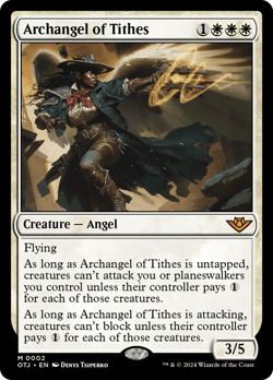 Archangel of Tithes 2 | Near Mint | OTJ Outlaws of Thunder Junction Magic MTG - Image 1