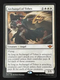 1x MTG Archangel of Tithes - Outlaws of Thunder Junction (OTJ) #2 - Magic - Image 1