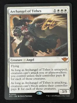 1x MTG Archangel of Tithes - Outlaws of Thunder Junction (OTJ) #2 - Magic - Image 3