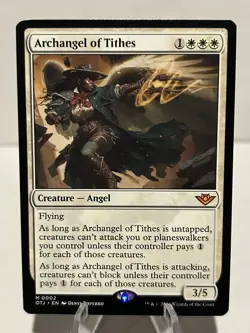 Archangel of Tithes 2 M Outlaws of Thunder Junction NM MTG - Image 1