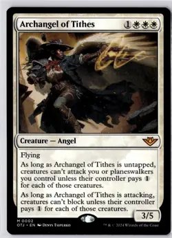 Archangel of Tithes Outlaws of Thunder Junction Regular NM M 0002 - Image 1