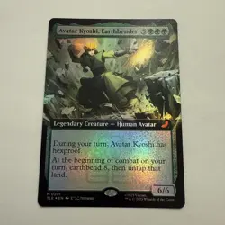 Avatar Kyoshi, Earthbender FOIL Extended Art 201 Avatar Eternal TLE MTG Unplayed - Image 2