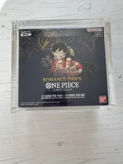 One Piece Romance Dawn Booster Box OP-01 Blue Bottom Sealed with Acrylic Case - Image 1