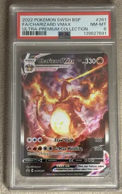 2022 POKEMON SWSH BLACK STAR PROMO #261 CHARIZARD SWSH261 VMAX PSA 8 - Image 1