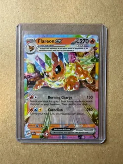 Pokemon TCG: Flareon ex 014/131 Sv: Prismatic Evolutions Holo Double Rare NM - Image 1